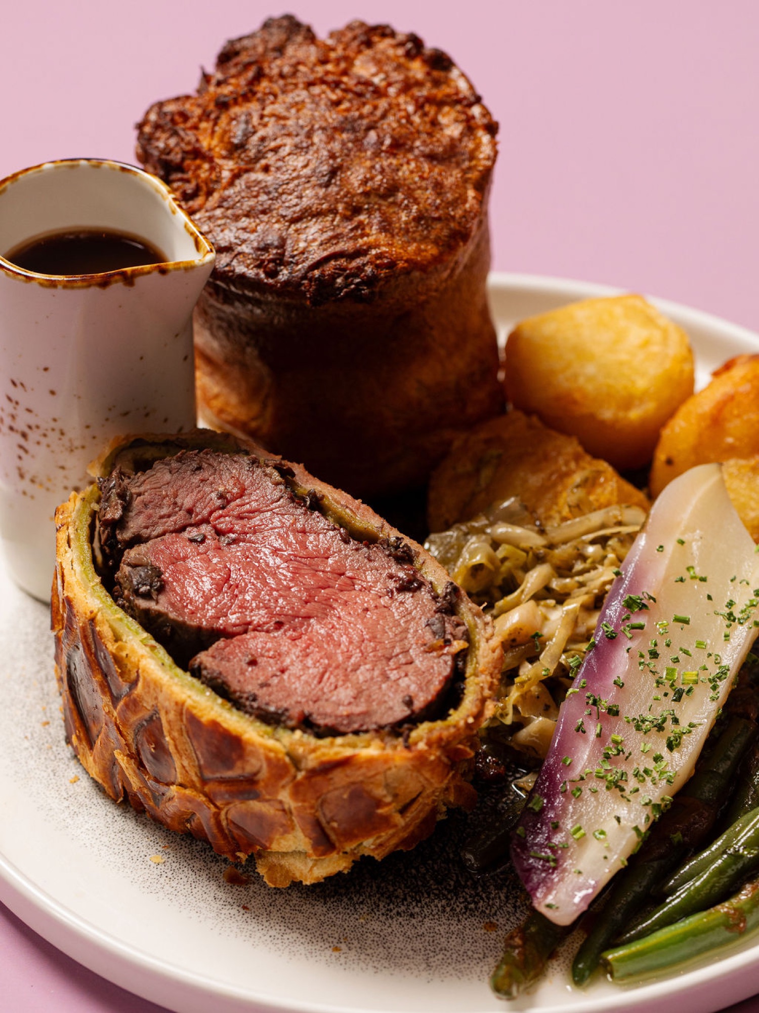 The Beef Wellington upgrade on a Glaschu Sunday roast, with Yorkshire pudding and trimmings